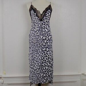 new with tags! Victoria's Secret leopard flowy slip dress lingerie midi slit